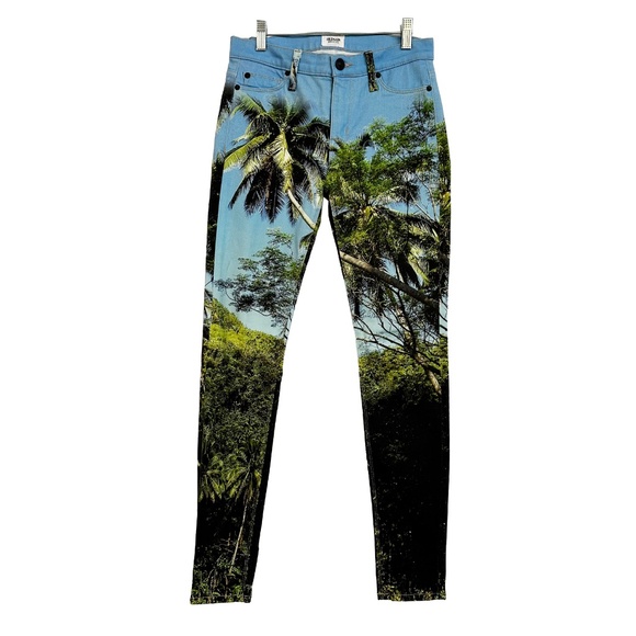 HUDSON LA | Midrise Nico | Women's size 26 | Palm Tree Design | RN 107906 - Picture 2 of 8